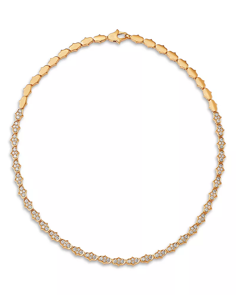 Roberto Coin 18K Yellow Gold Diamond Cobra Collar Necklace, 3.42 tcw