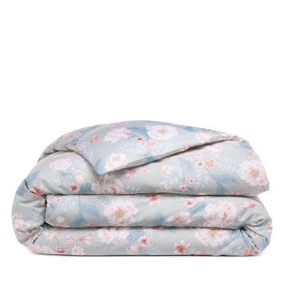 Zelda Vert Sateen Duvet Cover, Queen
