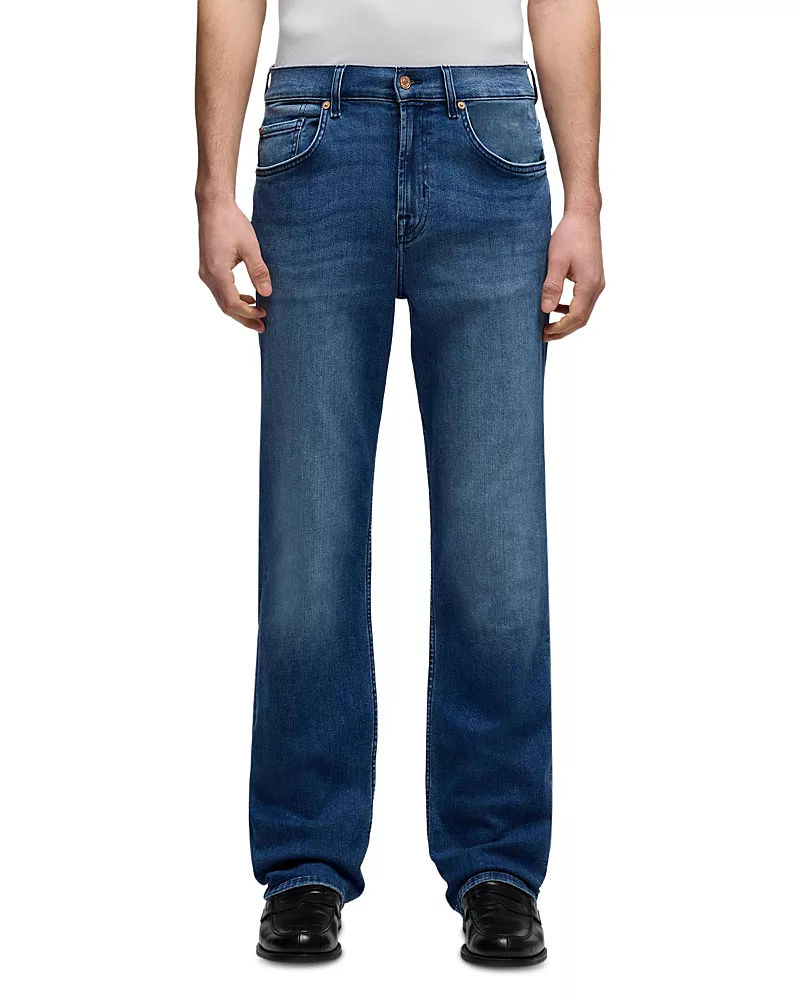 7 For All Mankind Austyn Relaxed Straight Fit Cotton Blend 33 Jeans in Homestead