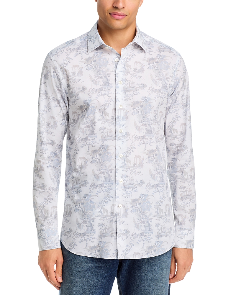 Etro Garden Print Cotton Blend Shirt