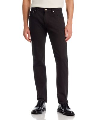Paisley Jacquard Cotton Blend 33" Jeans in Black