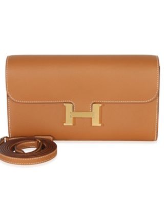 Pre-Owned Hermes Constance Long Wallet To Go Leather Wallet