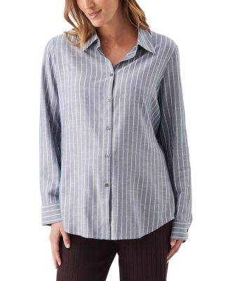Millie Button Up Stripe Maternity Shirt