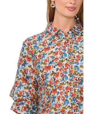Printed Button Up Shirt Dress - thumbnail 3