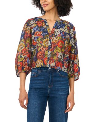 Raglan Sleeve Button Down Blouse