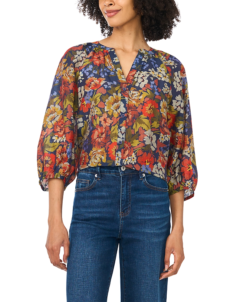 Vince Camuto Raglan Sleeve Button Down Blouse