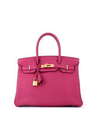 Birkin 30 Handbag Pink Fjord with Gold Hardware