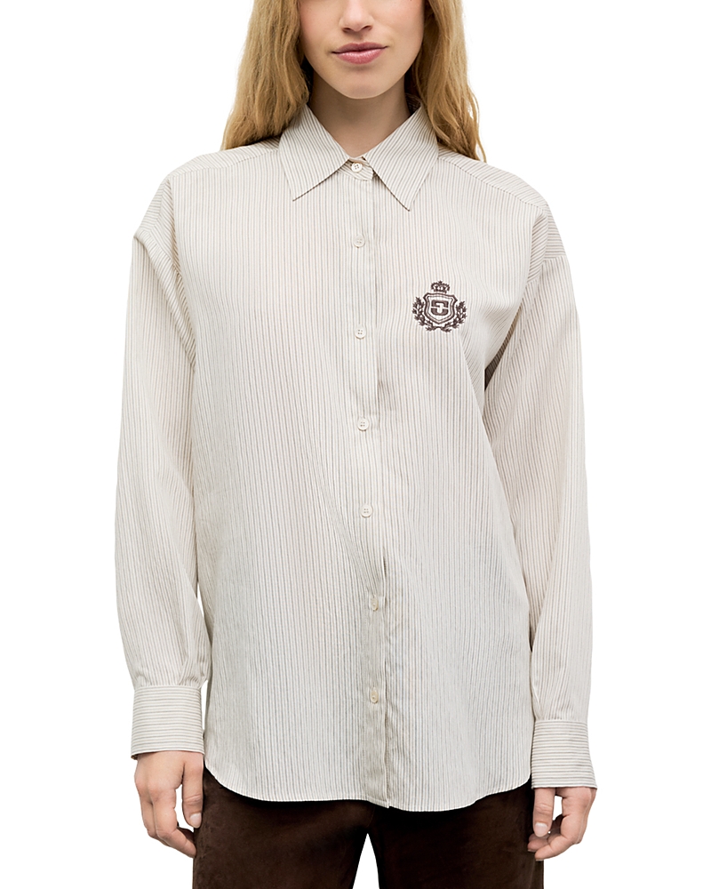 Gerard Darel Lys Logo Button Front Blouse