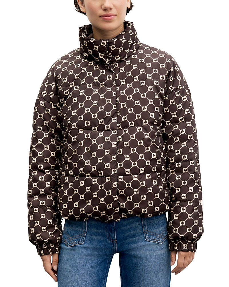 Gerard Darel Amar Checkered Puffer Coat