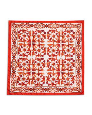 Dolce & Gabbana Majolica Silk Twill Scarf