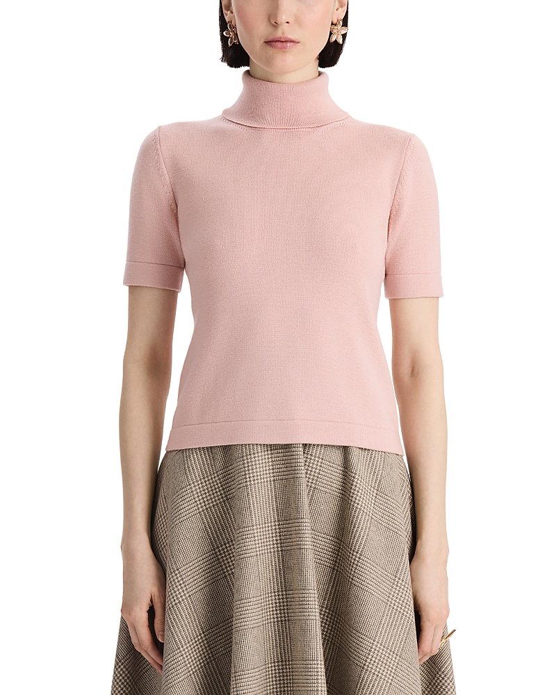 Oscar de la Renta Foldover Turtleneck Top