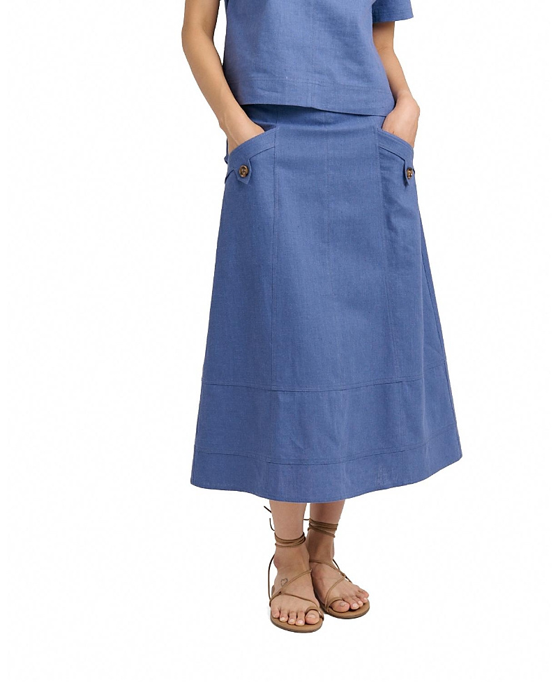 Cartolina Alice Linen Midi Skirt · XXS