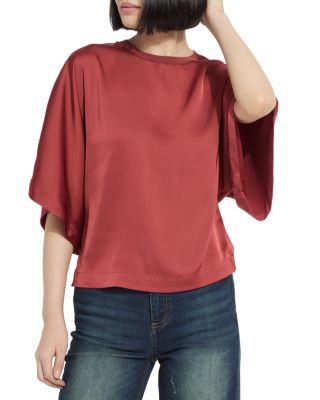 Ginger Mixed Media Dolman Sleeve Top