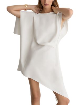 Athena Asymmetric Draped Mini Dress