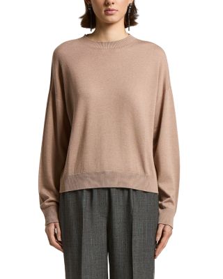 Wool Viscose Crewneck Sweater with Lurex Yarn