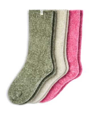 Leda Sparkle Cozy Crew Socks, Pack of 3