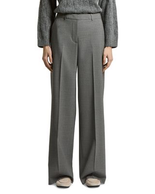 Two Way Stretch Wool Palazzo Trousers