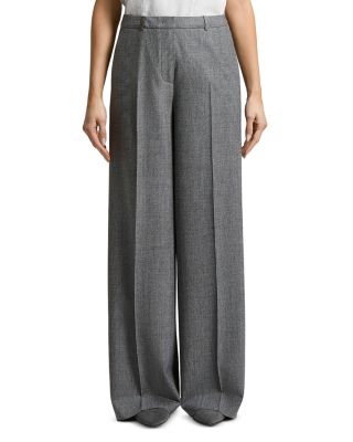Woman Pants in Stretch Wool Viscose Lurex Micro Pied de Poule