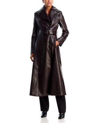 Andors Faux Croc Leather Coat
