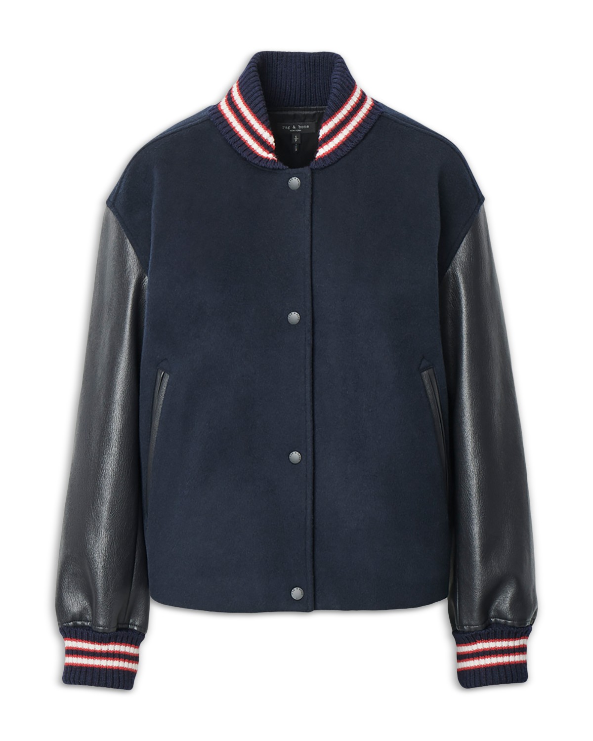 Scarlet Wool Blend Varsity Jacket