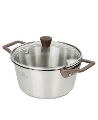  1826 Collection Stewpan with Glass Lid with Limited Edition Antique Brass Side Handles, 1.5 Qt.