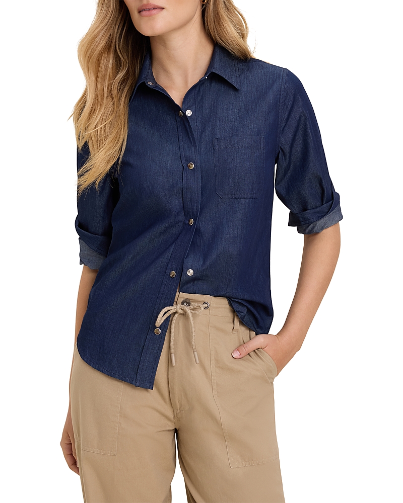 Nic+Zoe Drapey Denim Shirt