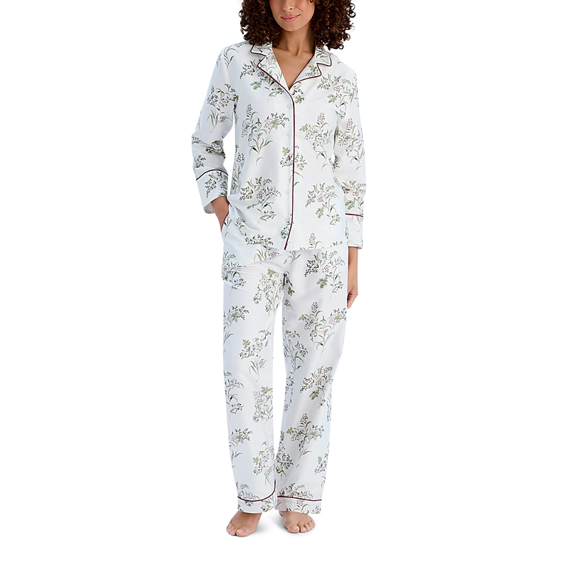 Christy Fig Leaves Cotton Sateen Pajama Set