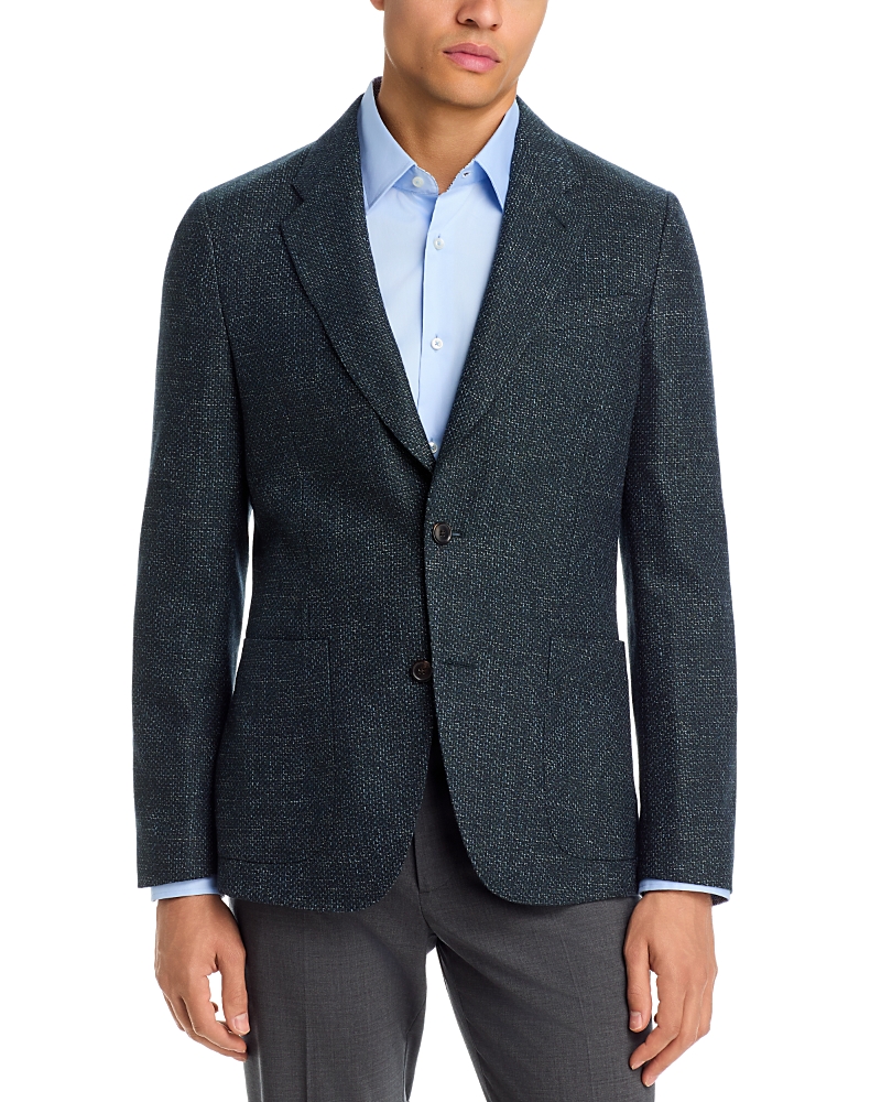 Paul Smith Regular Fit Textured Solid Wool Blend Jacket