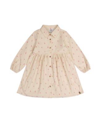  Girls' Corduroy Button Front Puff Sleeve Shirt Dress - Big Kid