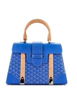  MM Saigon Top Handle Bag Coated Canvas with Leather