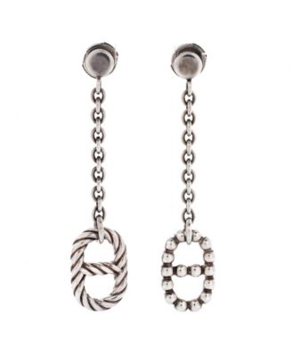 Pre-Owned HERMES Chaine d'Ancre Alea Ii Dangle Earrings Sterling Silver