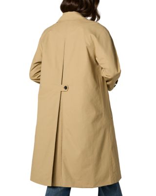Pleat Back Raglan Sleeve Cotton Coat - thumbnail 2