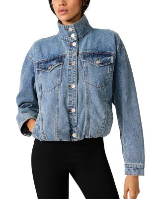 Allyson Cotton Denim Stand Collar Jacket