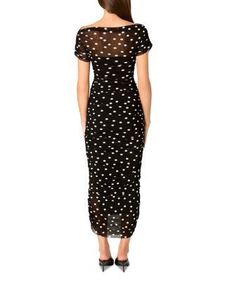 Aria Printed Ruched Midi Dress - thumbnail 3