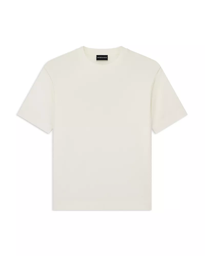 Emporio Armani Jacquard Cotton Jersey T-Shirt