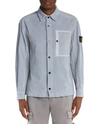 Boxy Outline Pocket Cotton Overshirt