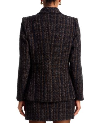 Cutaway Double Breasted Tweed Jacket - Exclusive - thumbnail 3