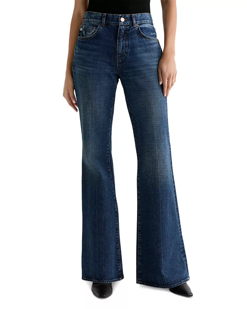 Ag Georgia Mid Rise Flare Jeans in Indigo Tone