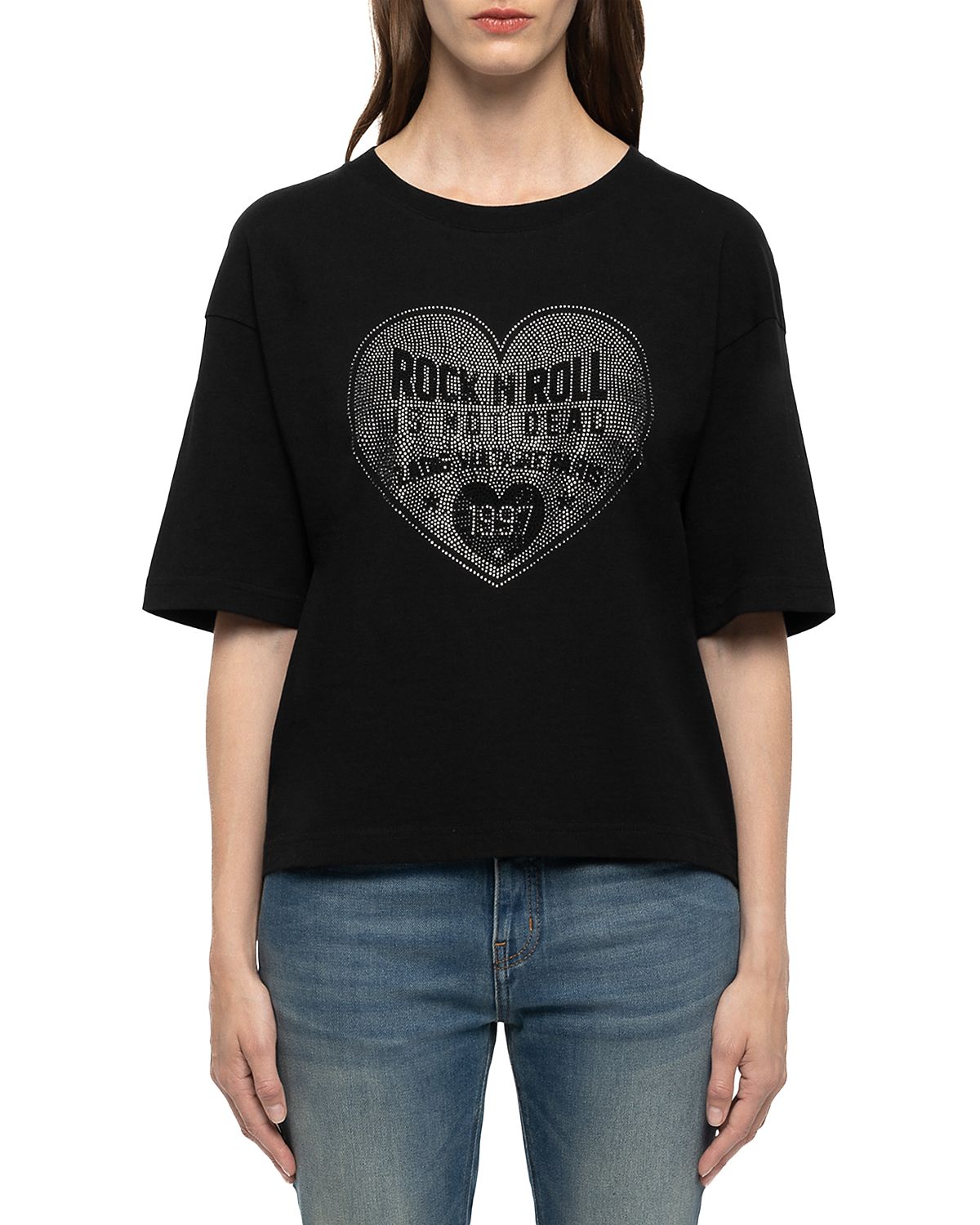 Zadig & Voltaire Taida Bc Heart Rhinestone Tee