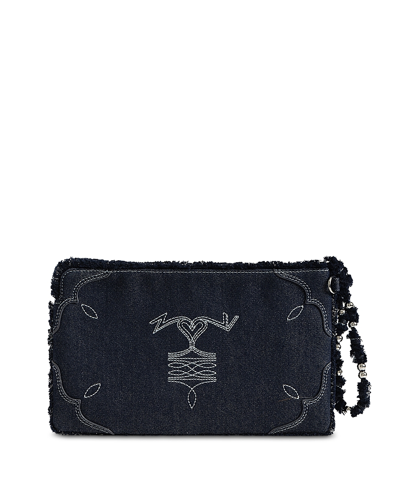 Zadig & Voltaire Angel Western Denim Pochette