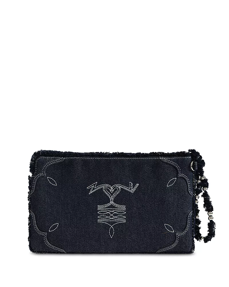 Zadig & Voltaire Angel Western Denim Pochette