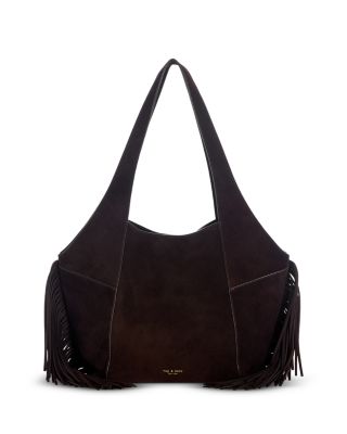 Brayton Medium Fringed Suede Hobo Bag 