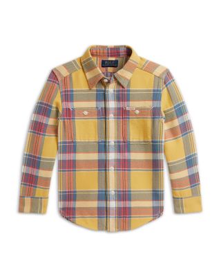 Boys' Plaid Cotton Flannel Workshirt - Little Kid