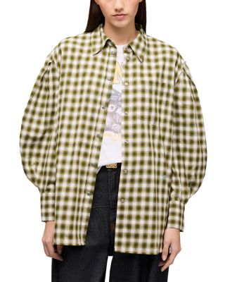 Ganni Check Flannel Shirt Jacket