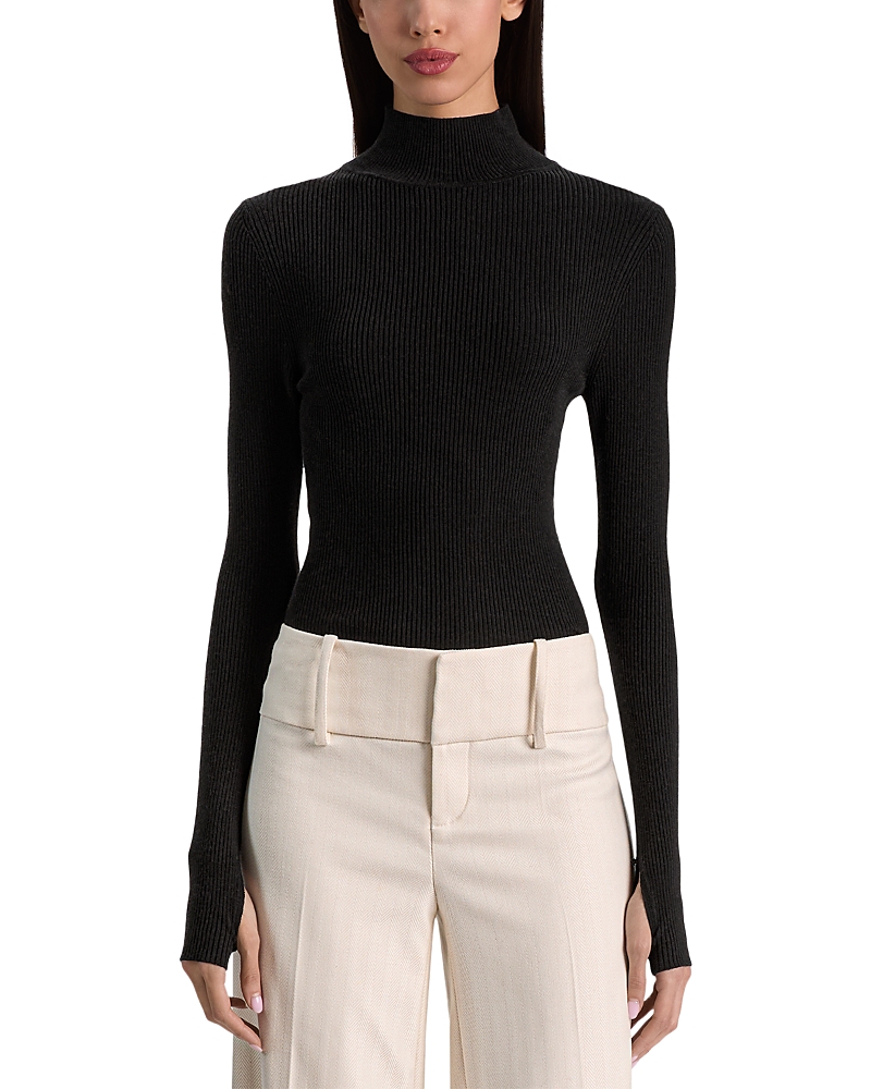 Alice and Olivia Roberta Ribbed Turtleneck Sweater