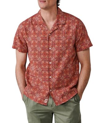 Aubin Abbey Cuban Collar Short Sleeved Shirt