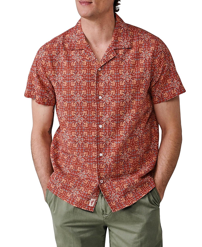 Aubin Abbey Cuban Collar Short Sleeved Shirt