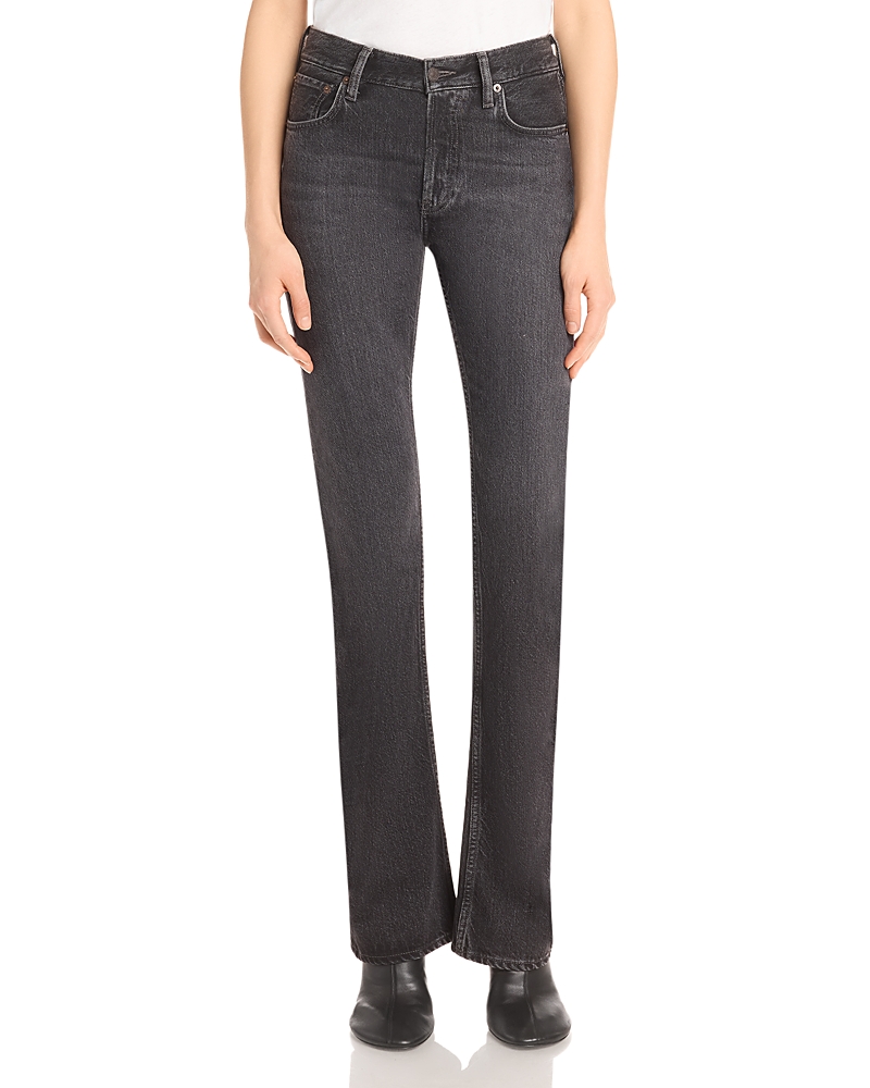 Acne Studios 2009F Mid Rise Straight Jeans in Black