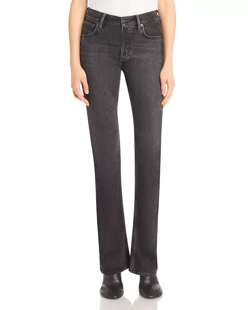 Acne Studios 2009F Mid Rise Straight Jeans in Black