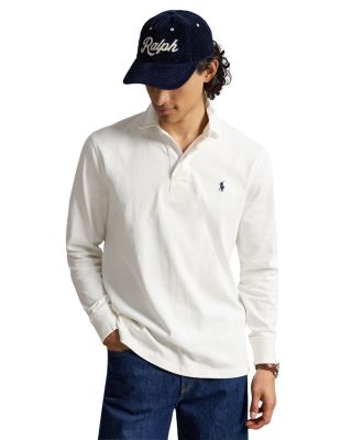 Rustic Cotton Faux Suede Rugby Polo Shirt